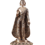 Pure Brass Standing Lord Buddha Statue | 11" Height | Fully Engraved Design | Sacred Art Collection | Traditional Craftsmanship | Premium Decor | Jaipurio